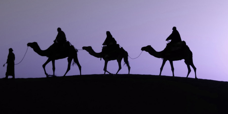 three wise men on camels