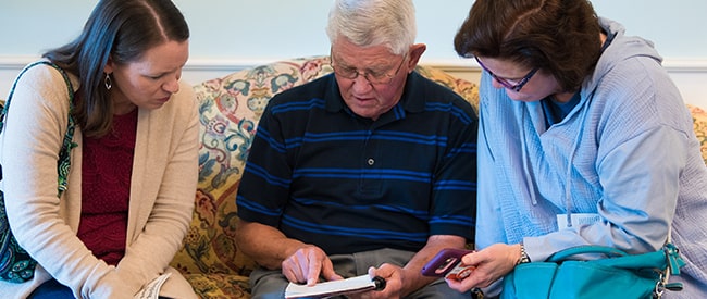 people reading bible