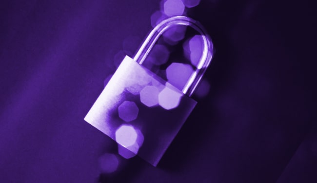 purple security lock
