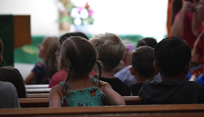 children in church