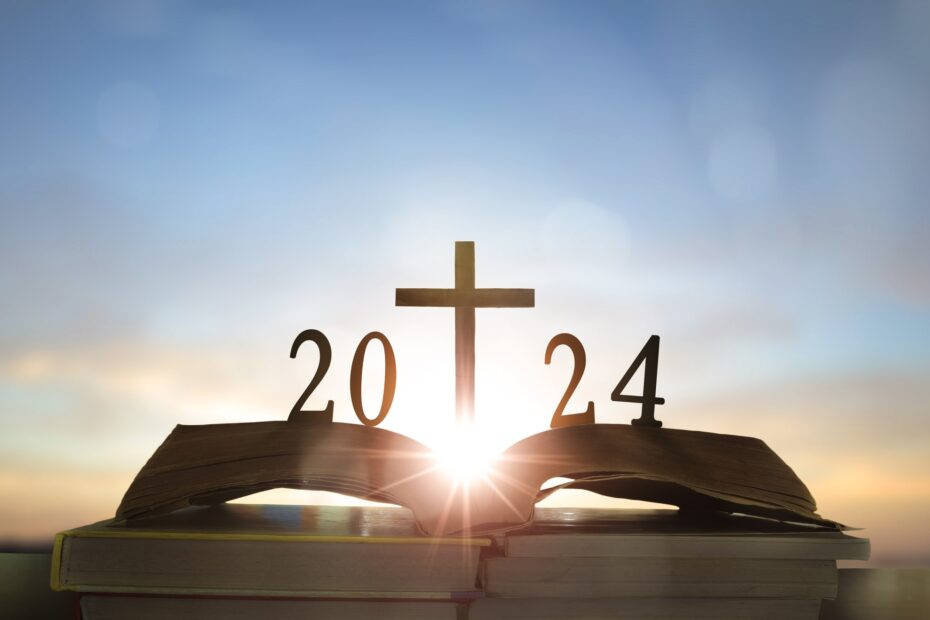 2023 with bible and cross