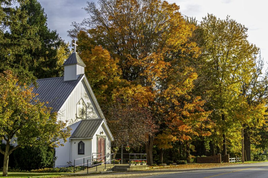 picture of a small church outside