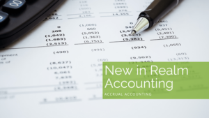 new in realm accounting accrual accounting