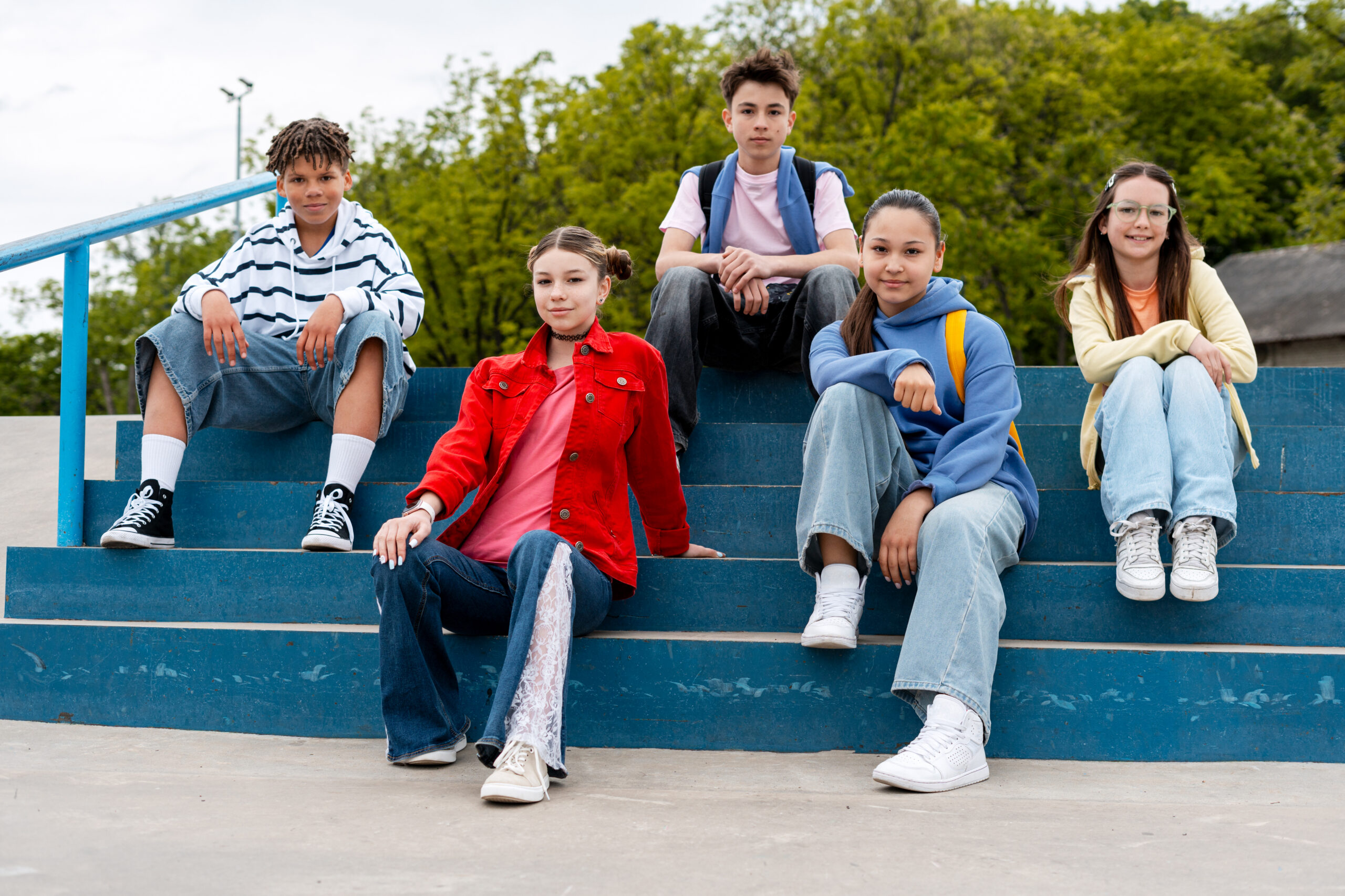Youth group sitting together