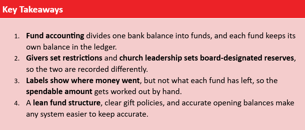 Church fund accounting software key takeaways