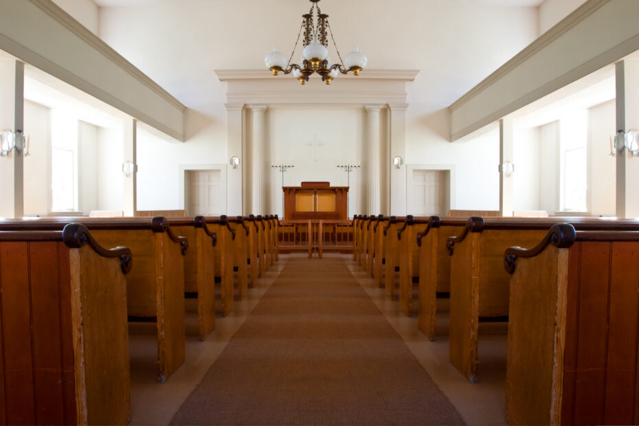 Interior of a small church