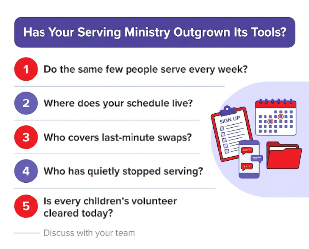 Signs your church volunteer management has outgrown its current tools