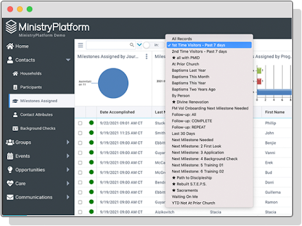 ministryplatform advanced search