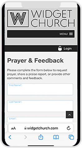 church prayer request tool