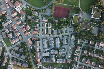 aerial photo of neighborhood