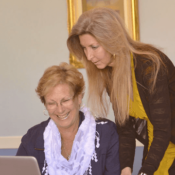 Women working on a computer