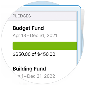 Donors Can Create and Manage Pledges Through Realm Online Giving Software