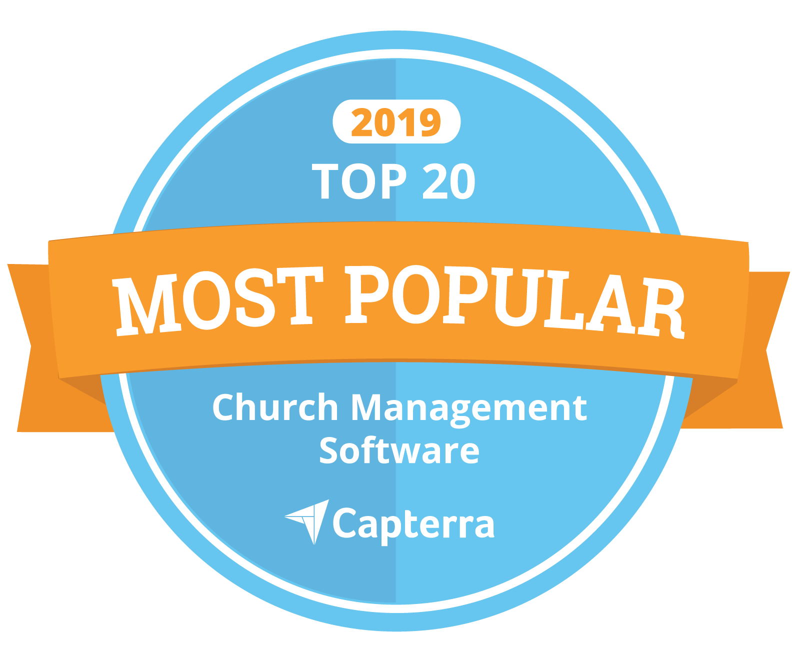 Voted One of the Most Popular Church Management Softwares by Capterra Reviews