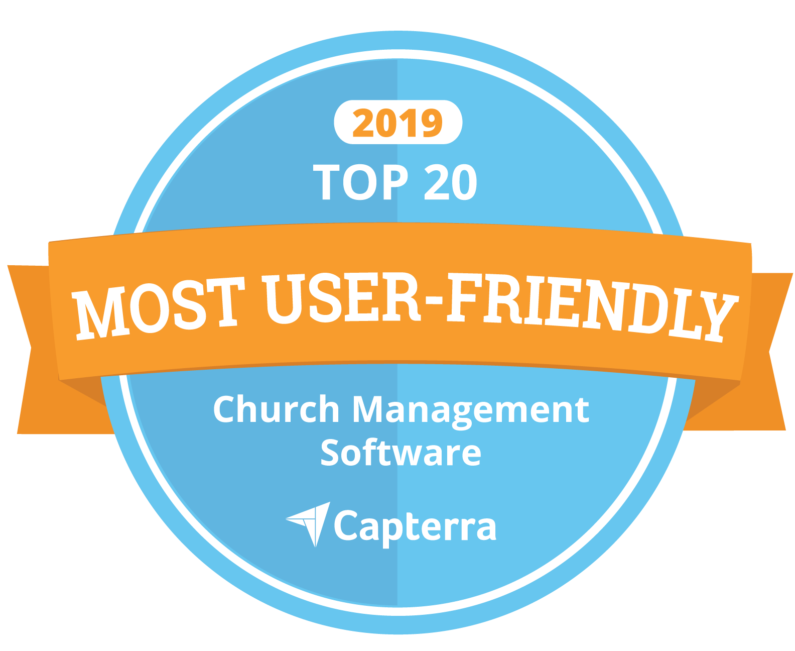 Voted One of the Most User-Friendly Church Management Softwares by Capterra Reviews