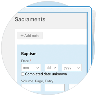 Track Sacraments for Church Members with Ministry Profile Management Software