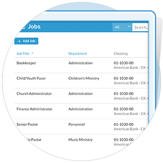 Manage and Define Jobs within Church Payroll Software
