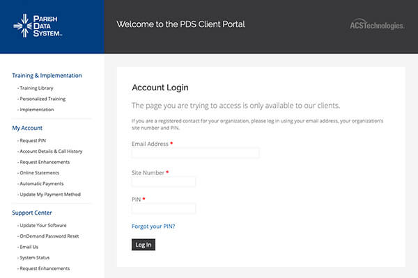 PDS Client Portal