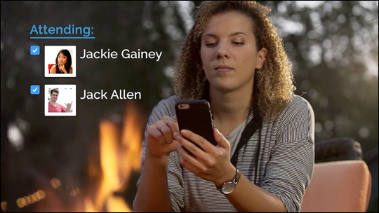 woman using church management software