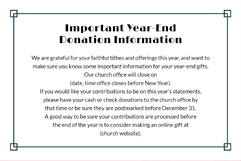 year end donation information