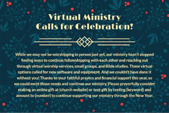 ministry celebration announcement