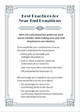 best practices for year end donations