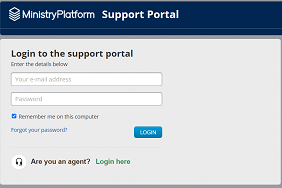 ministryplatform support portal