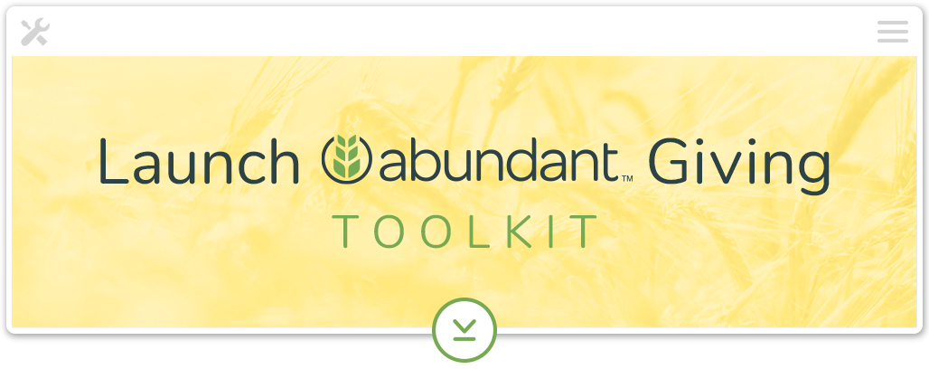 launch abundant giving toolkit