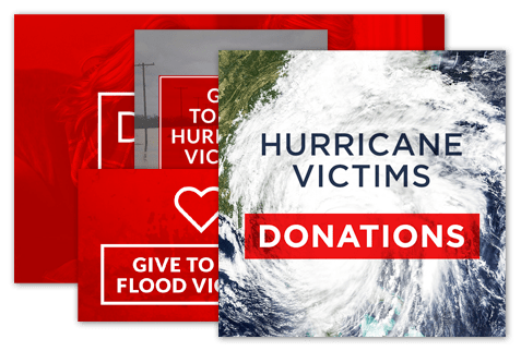 disaster relief donation graphics