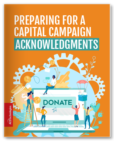 Preparing for a Capital Campaign Acknowledgments